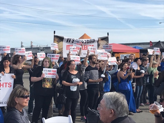 Animal Rights Activists Crash The Yard's BBQ Competition