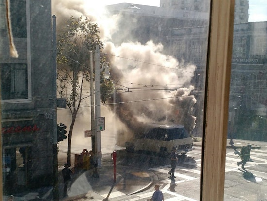 Vehicle Fire On Van Ness Halts Northbound Traffic