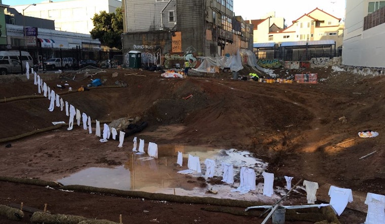 Housing Protest Leaves Ghostly Installation At Site Of 22nd & Mission Fire
