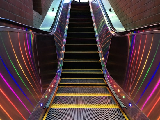 Rainbow Lights Are Headed To All 4 Castro Station Escalators