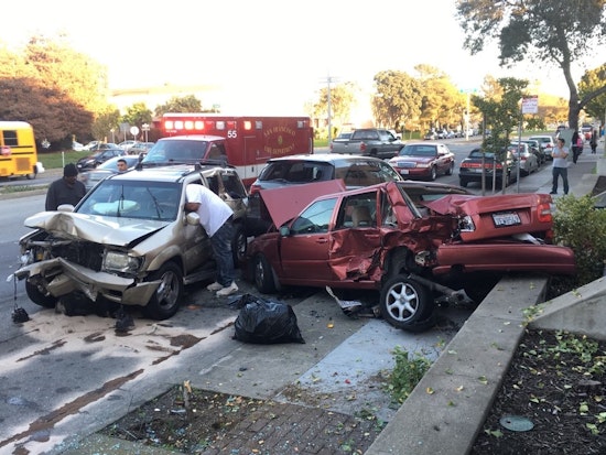 Hit-And-Run Causes Nasty 4-Car Crash At Evans & Newhall
