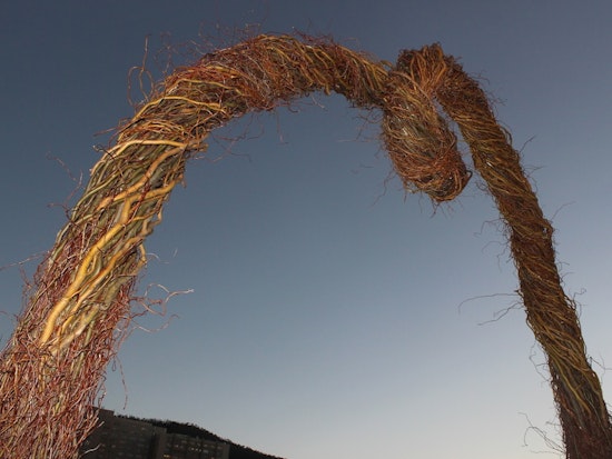 13-Foot Willow Branch Archway And Towers Rise Over Kezar Triangle