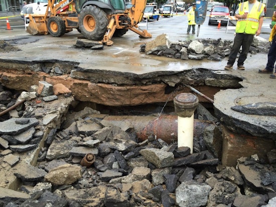 4th & Howard Shut Down After Major Water Main Break