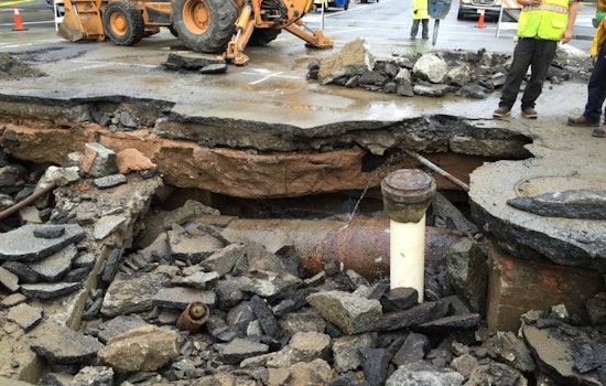 4th & Howard Shut Down After Major Water Main Break