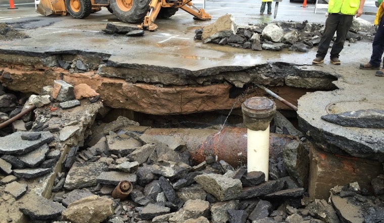 4th & Howard Shut Down After Major Water Main Break