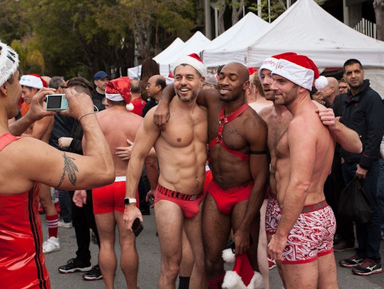 Scenes From The Castro's 2016 Santa Skivvies Run