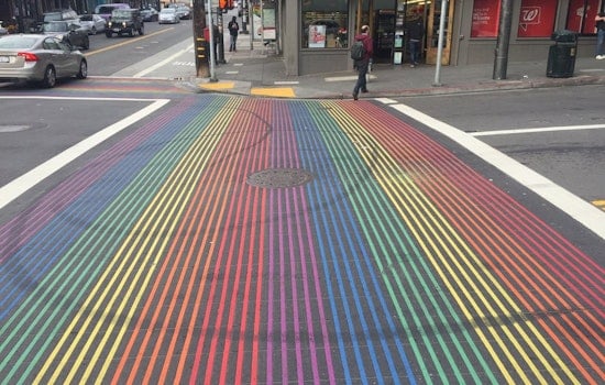 Castro's Rainbow Crosswalks Damaged Again, This Time By Dirt Bikers