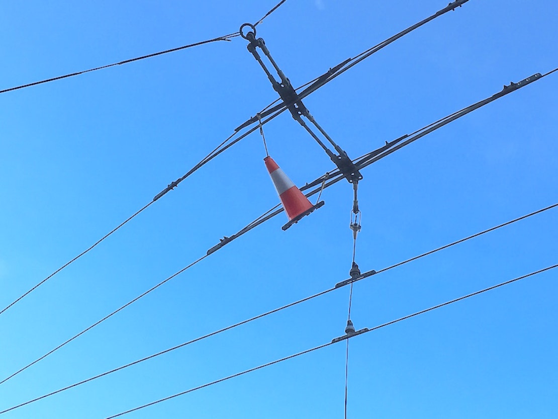Why Did Muni Install A Traffic Cone In The Wires Above Castro & Market?