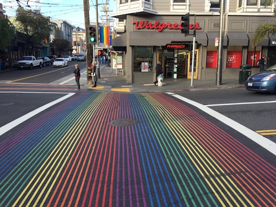 After Dirt Bike Damage, Castro's Rainbow Crosswalks To Be Cleaned Up