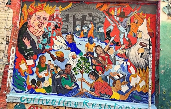 Fiery Anti-Trump Mural Appears In Clarion Alley