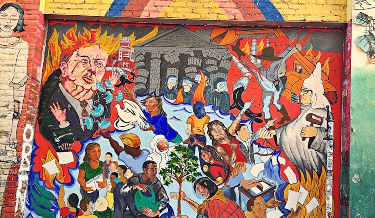 Fiery Anti-Trump Mural Appears In Clarion Alley