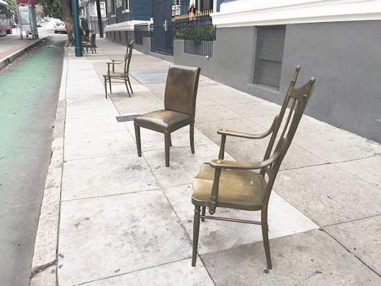 Bronze Armchair Goes Missing From Church & Duboce Muni Stop