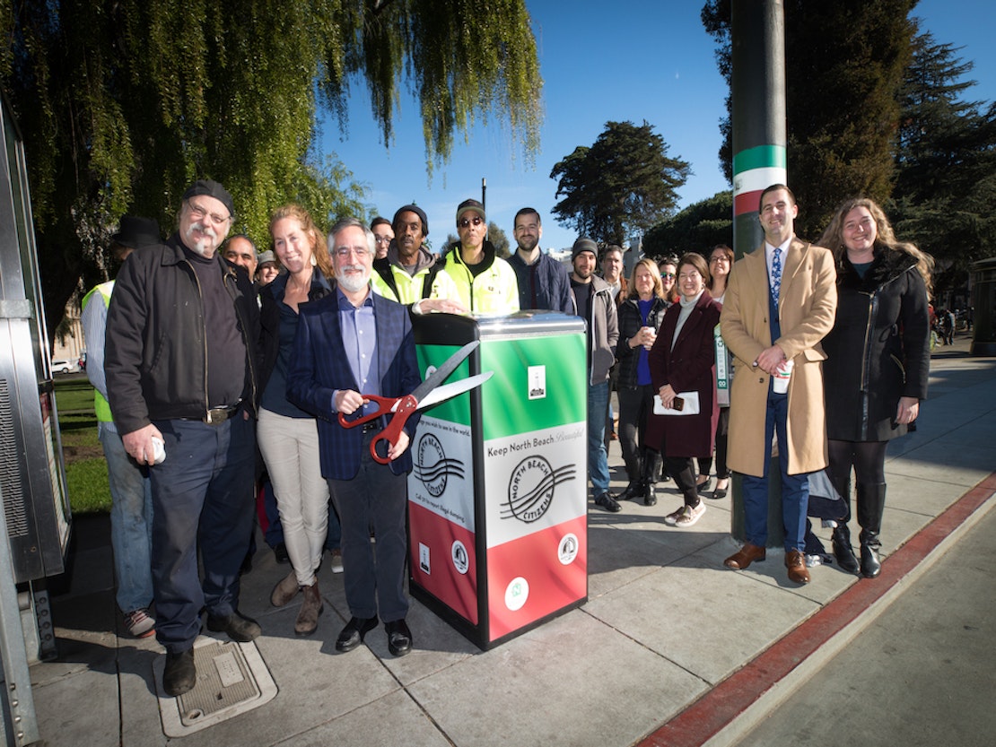 North Beach neighborhood groups join forces to install 'smart' trashcans