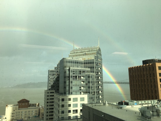 Spotted: Rainbow Brings Moment Of Zen To Waterfront
