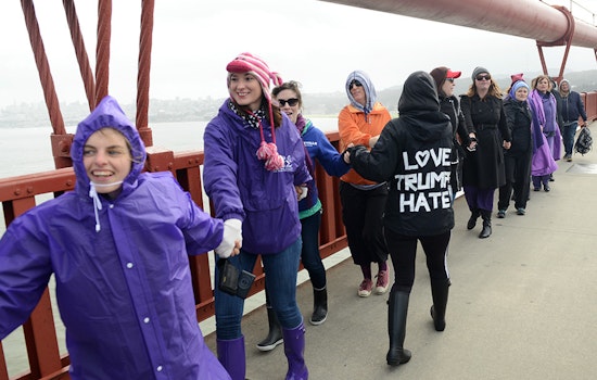 Scenes From The Golden Gate Bridge's 'Bridge Together' Demonstration