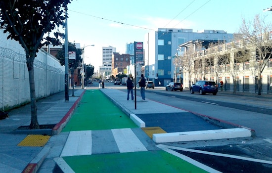 Bike Lane, Bus Stop Switcheroo Debuts At 11th & Harrison