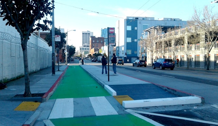 Bike Lane, Bus Stop Switcheroo Debuts At 11th & Harrison