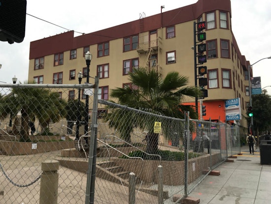 Construction Begins On McCoppin Hub Fence, In Effort To Clear Homeless Camps [Updated]
