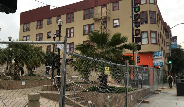 Construction Begins On McCoppin Hub Fence, In Effort To Clear Homeless Camps [Updated]