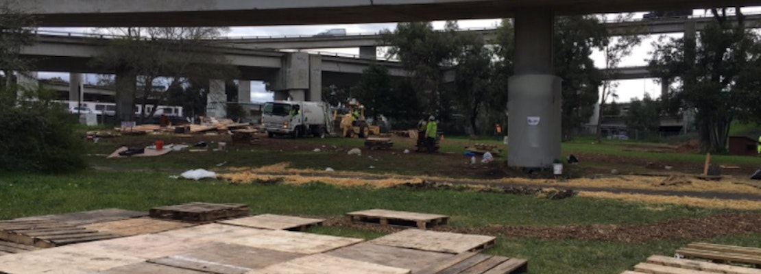 Police, DPW Crews Clear Homeless Village Near MLK Way & 36th Street