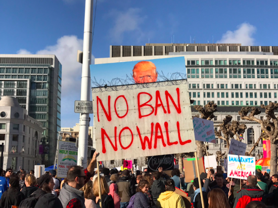 Scenes From San Francisco's Anti-Trump #NoBanNoWall Protest