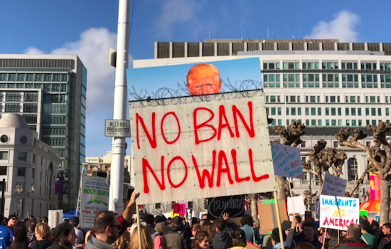 Scenes From San Francisco's Anti-Trump #NoBanNoWall Protest