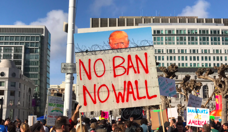 Scenes From San Francisco's Anti-Trump #NoBanNoWall Protest