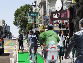 Polk Streetscape Design Altered To Discourage Parking In Bike Lanes
