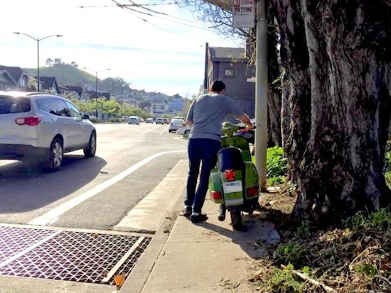Bernal Neighbor Recovers Stolen Scooter From 101/Cesar Chavez Encampment