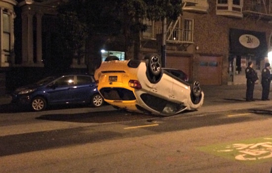 On Haight Street, Driver Flips Car, Flees Scene