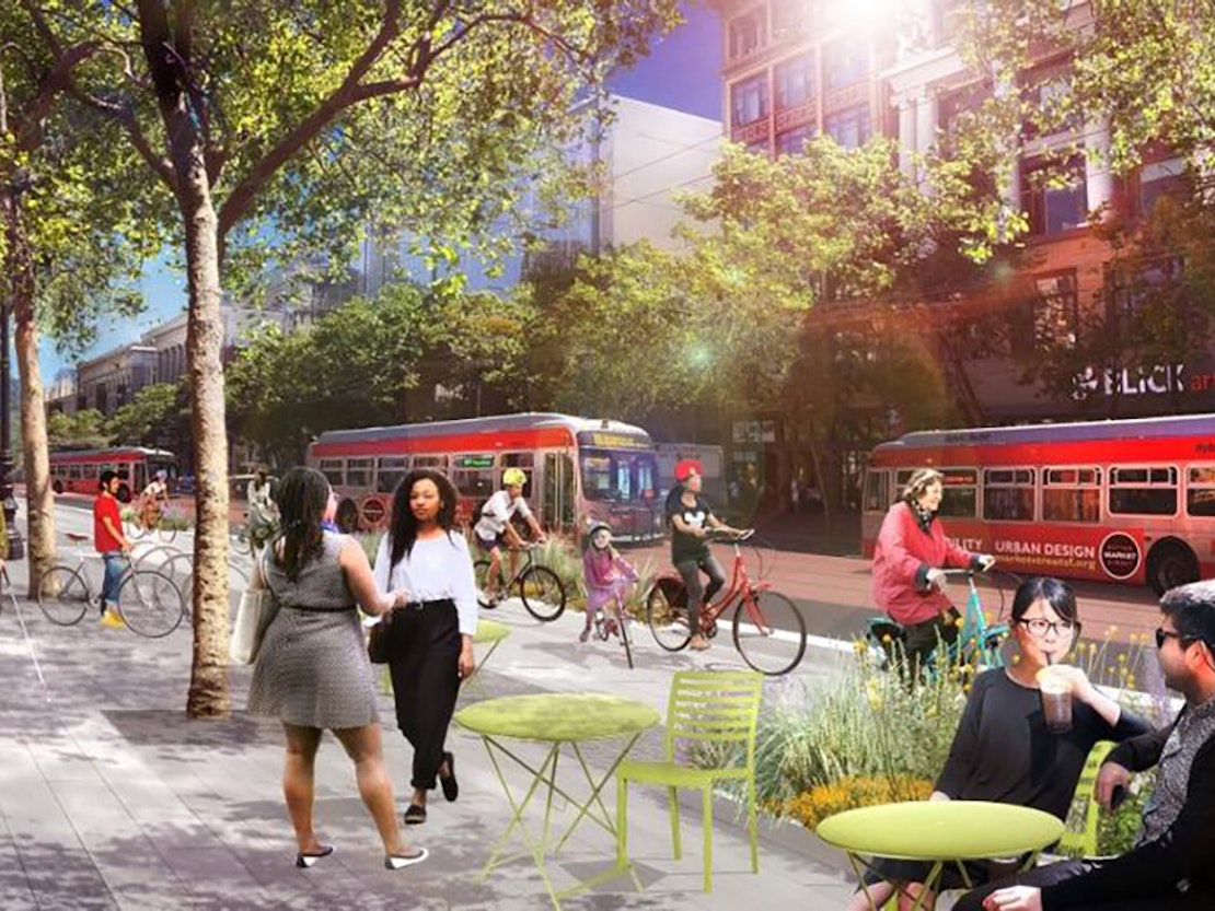 Plan to close 2 miles of Market Street to private car traffic moves forward