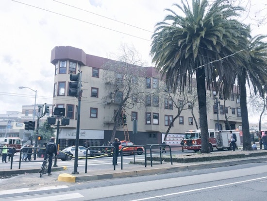 Fire Above Martuni's Snarls Traffic At Market & Valencia