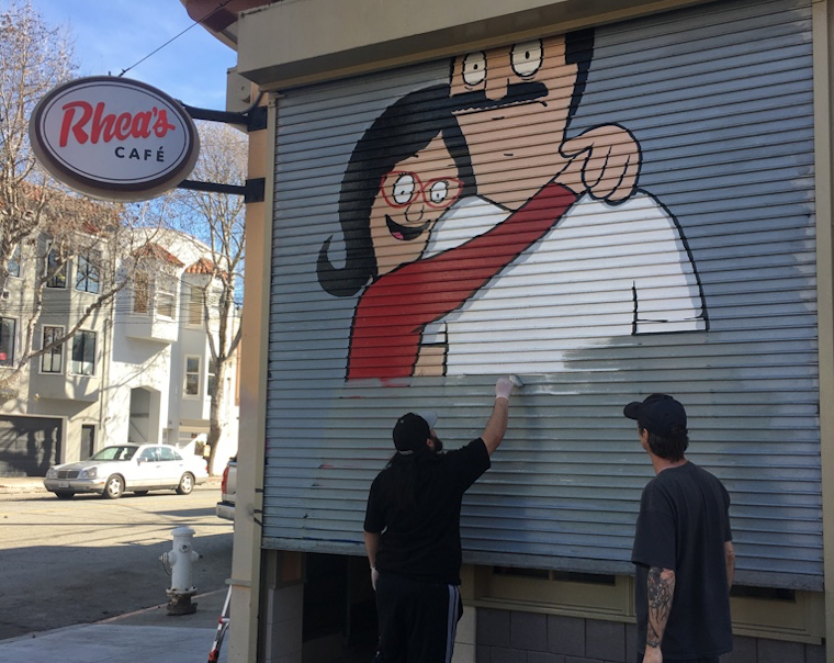 At Landlord's Request, 'Bob's Burgers' Mural Removed From 20th & Bryant