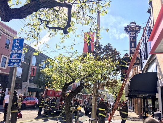 Elite Cafe's Classic Neon Sign Catches Fire