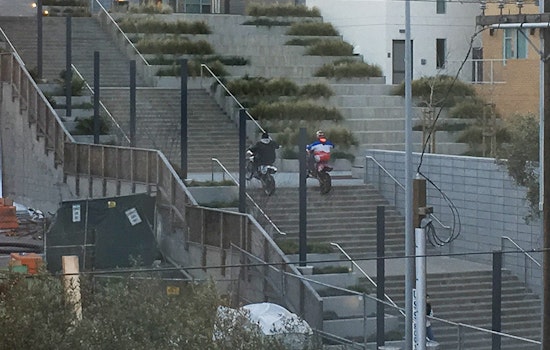 Spotted: Dirt Bikers Ride Stairs Between Alchemy By Alta Apartments