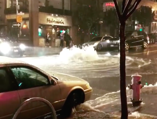 Spotted: Sewer System Surges Near Hemlock Tavern, Gushing Onto Polk Street [Video]