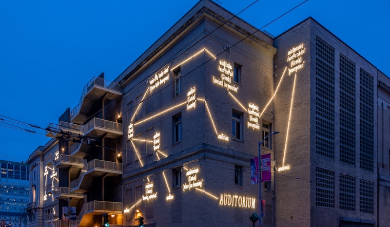 New public art installation lights up Bill Graham Civic Center Auditorium