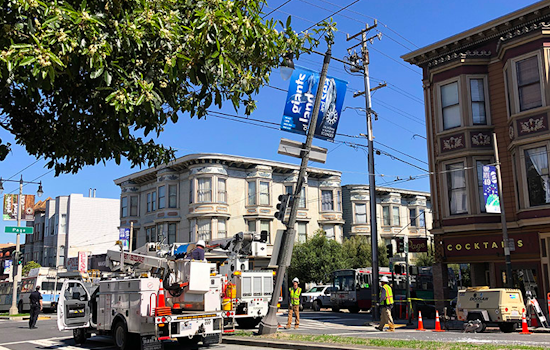Driver knocks out stoplights, Muni service after crashing into pole at Divisadero & Page