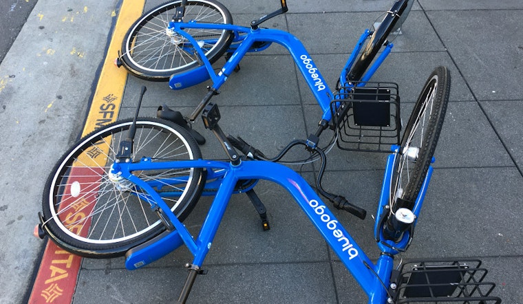 Controversial 'Bluegogo' Bikes Abandoned Along Castro Street