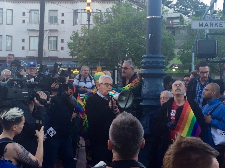 Hundreds Gather To Remember Rainbow Flag Creator Gilbert Baker