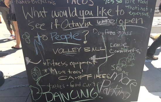 Spotted: Hayes Valley's Wishlist For Car-Free Octavia Includes Naked Biking, Giant Bong, More