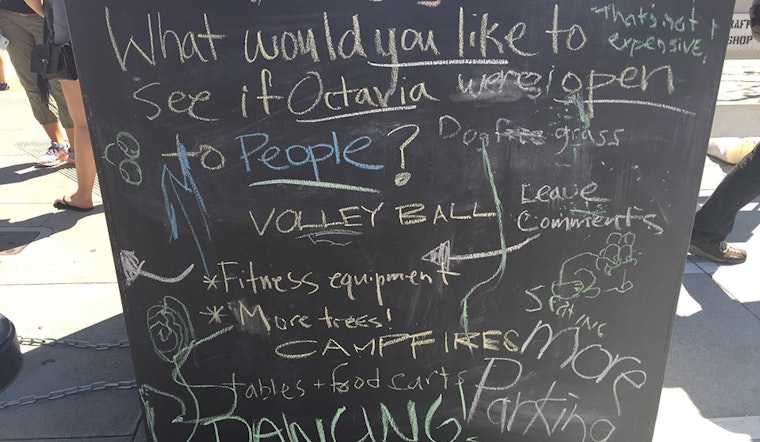 Spotted: Hayes Valley's Wishlist For Car-Free Octavia Includes Naked Biking, Giant Bong, More