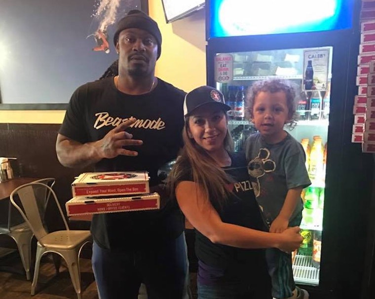 Marshawn Lynch Visits Grand Ave. Pizzeria: 'He Said He’s Back In Town'