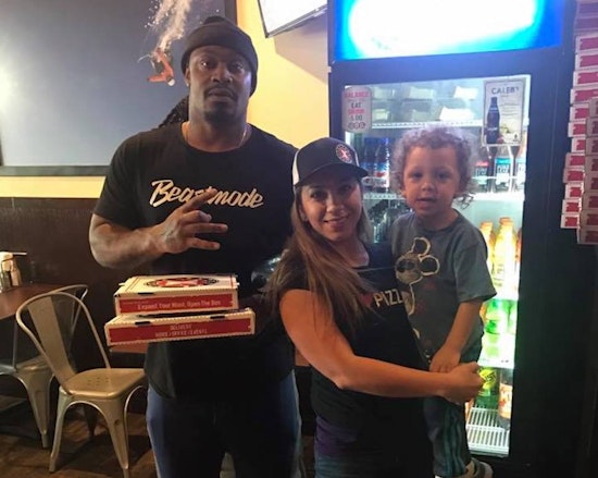 Marshawn Lynch Visits Grand Ave. Pizzeria: 'He Said He’s Back In Town'