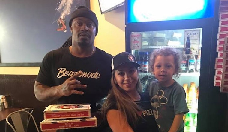 Marshawn Lynch Visits Grand Ave. Pizzeria: 'He Said He’s Back In Town'