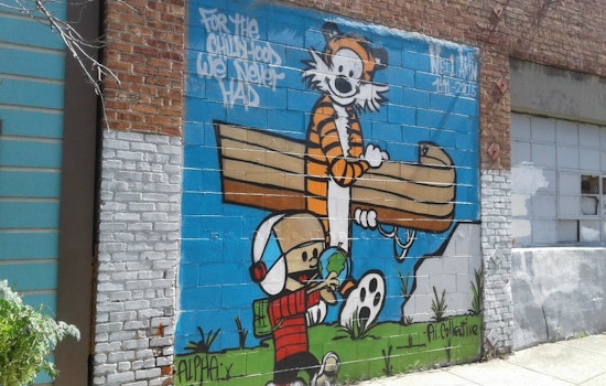 Calvin And Hobbes Mural Appears In SoMa Side Street