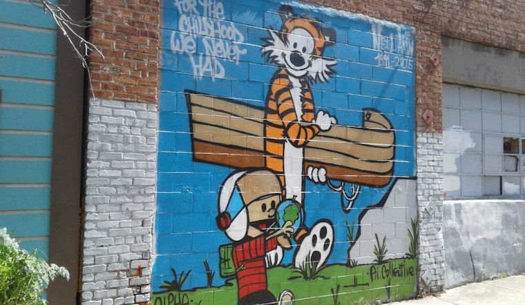 Calvin And Hobbes Mural Appears In SoMa Side Street