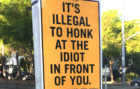 Page & Octavia neighbors bite back at honking drivers with April Fool's signs