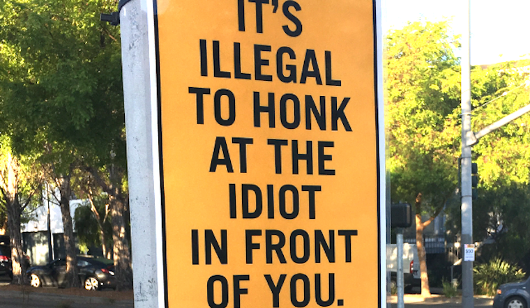 Page & Octavia neighbors bite back at honking drivers with April Fool's signs