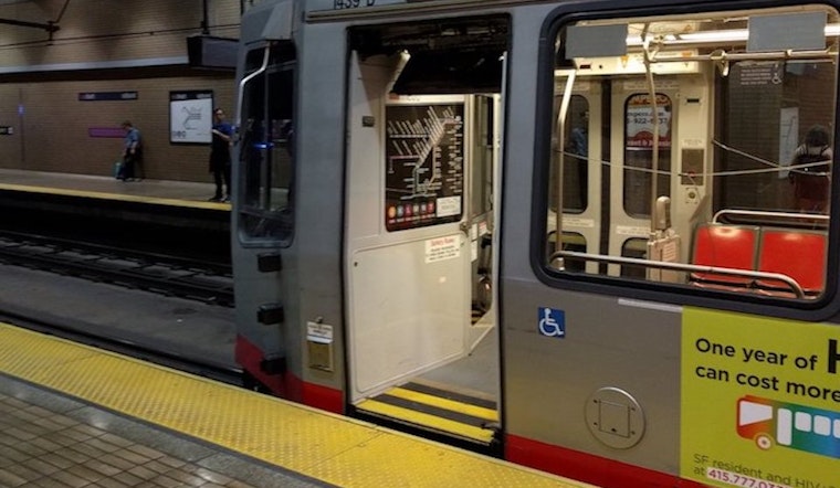 Door Falls Off Muni LRV Inside Tunnel Between Church & Castro Metro Stations